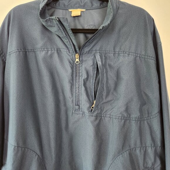 Duluth Trading Co Mens Blue Quarter Zip Lightweight Pullover Jacket XL 3 Pockets - Picture 2 of 7